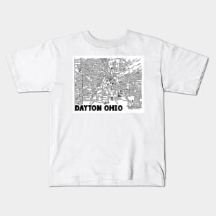 Dayton Ohio Map Art Kids T-Shirt